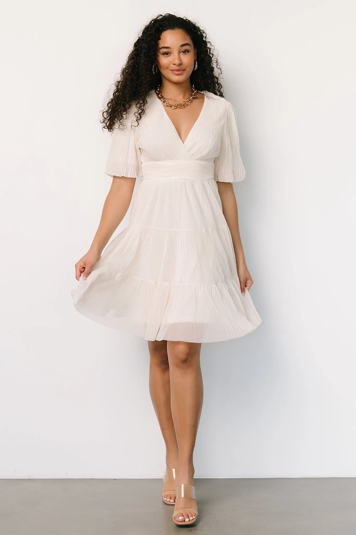 Patrice Short Dress | Cream sold by Baltic Born