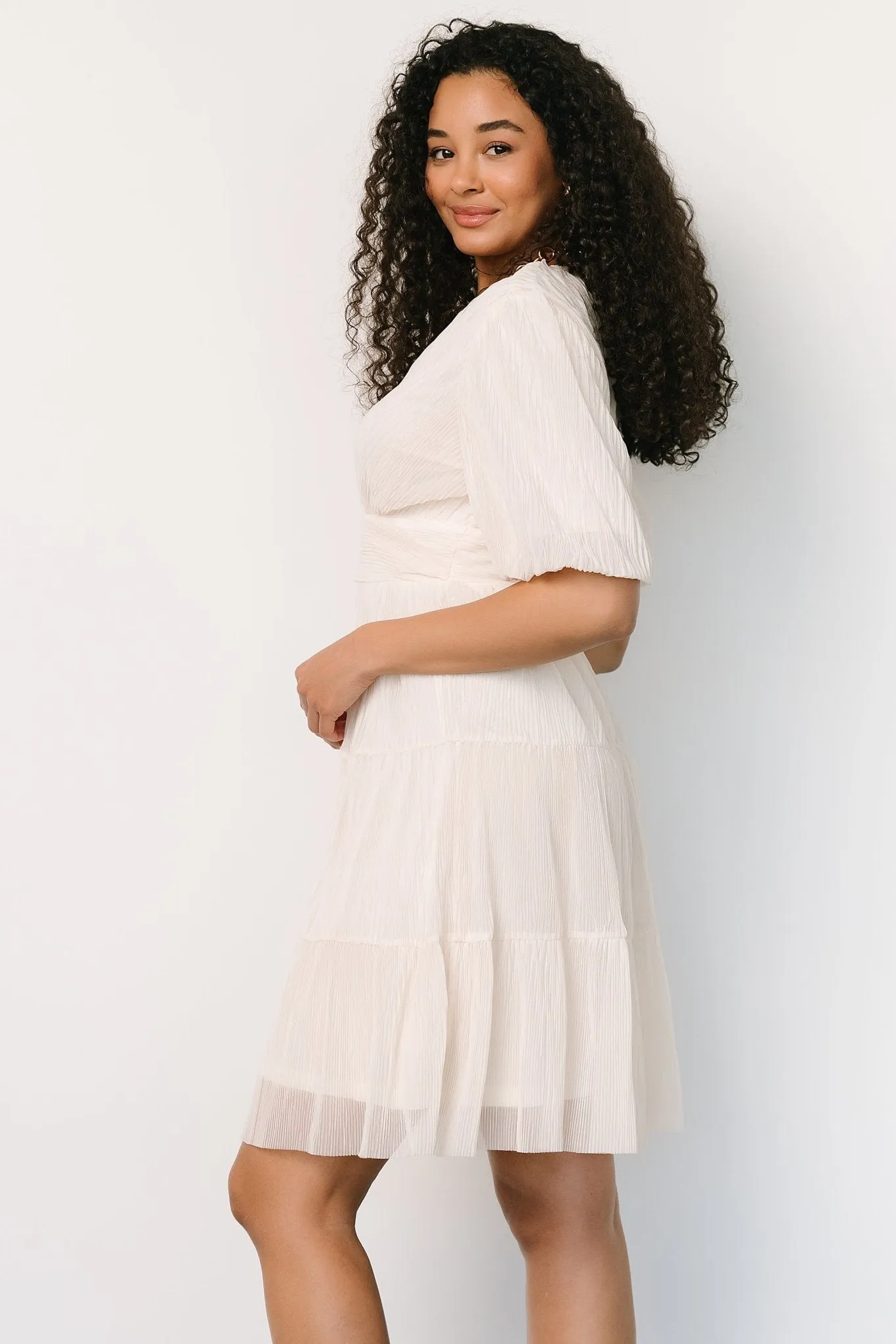 Patrice Short Dress | Cream sold by Baltic Born product image thumbnail 5