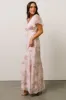 Alexandria Smocked Maxi Dress | Blush Floral sold by Baltic Born