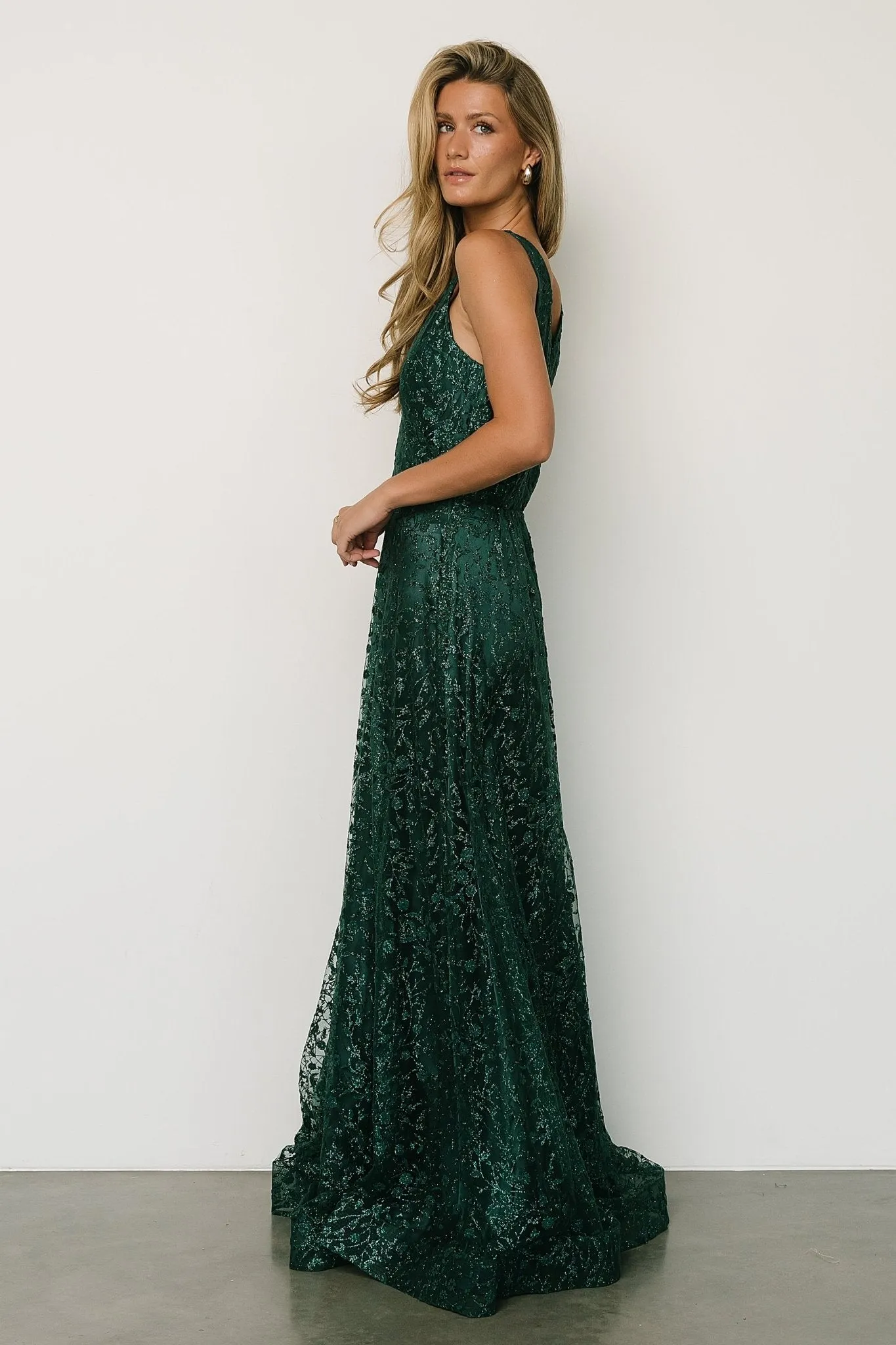Eliana Shimmer Gown | Emerald sold by Baltic Born product image thumbnail 3