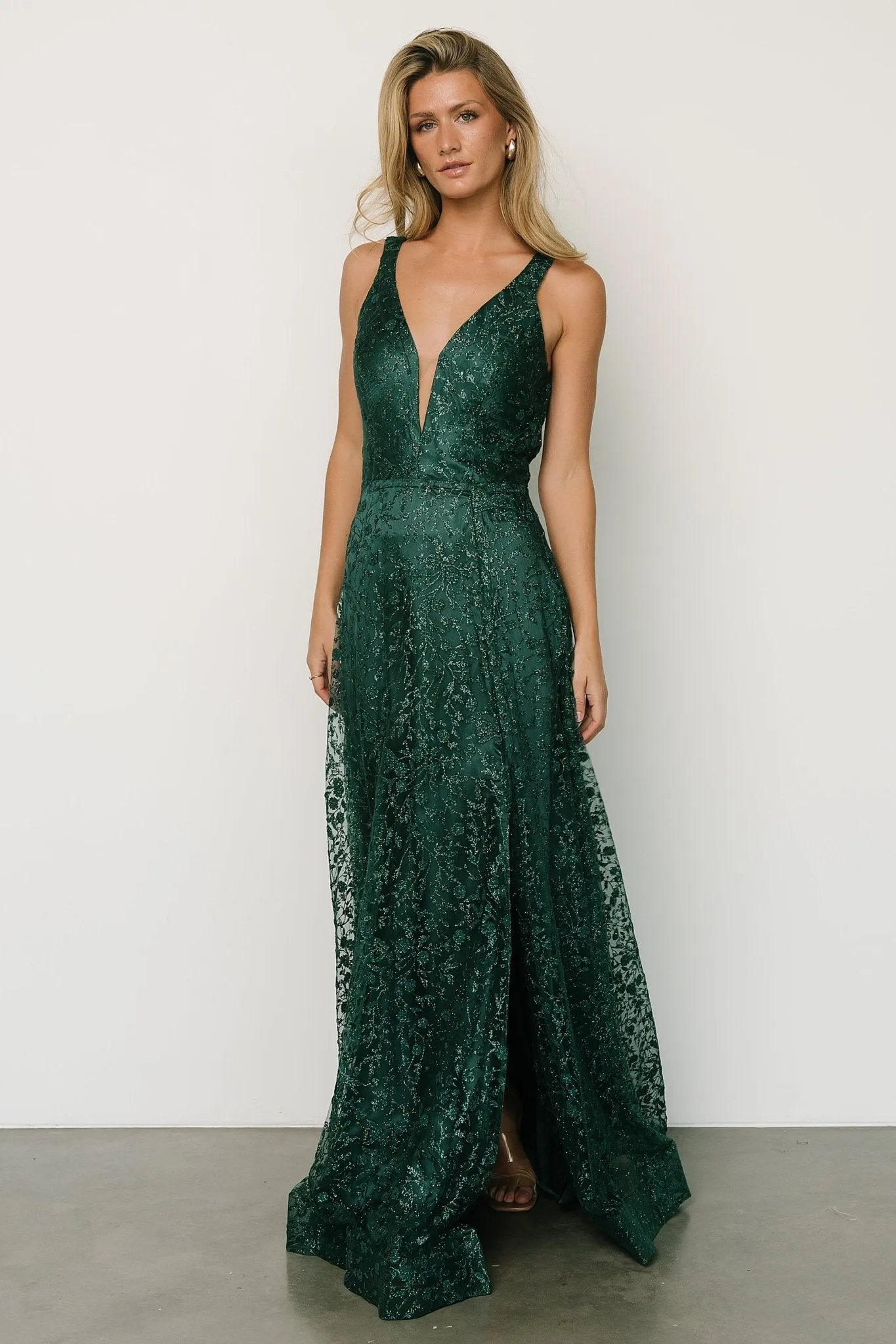 Eliana Shimmer Gown | Emerald sold by Baltic Born