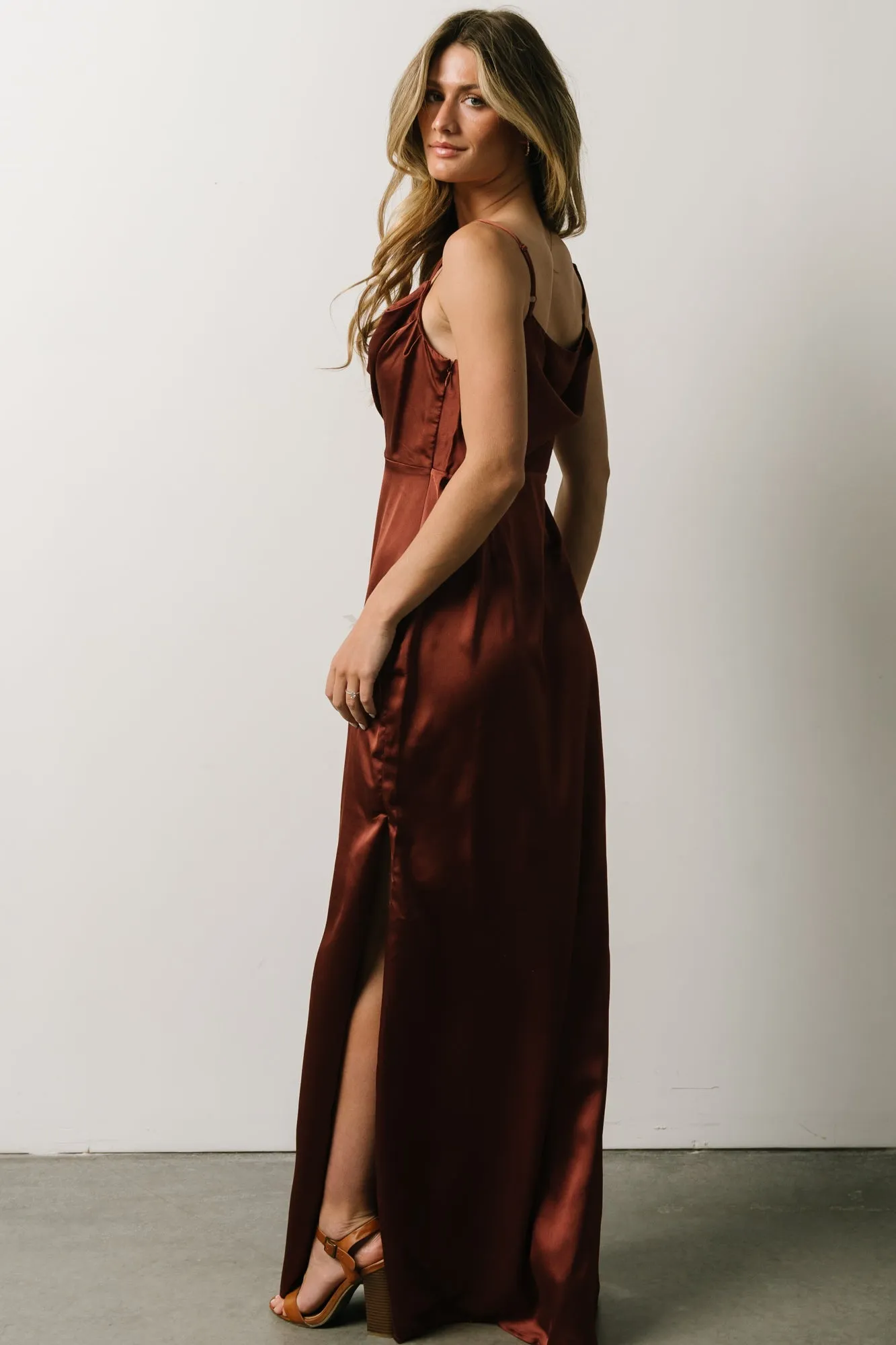 Sydney Satin Gown | Cinnamon sold by Baltic Born product image thumbnail 5