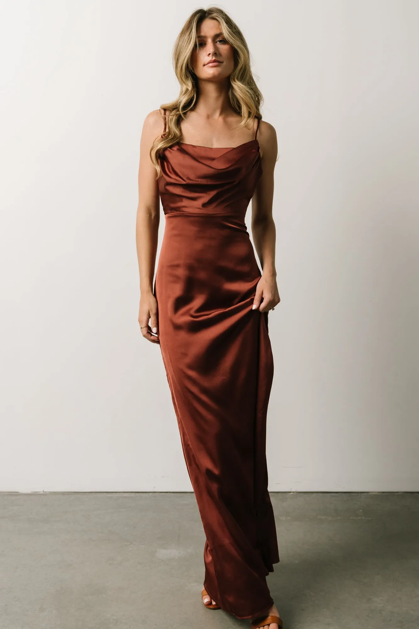 Sydney Satin Gown | Cinnamon sold by Baltic Born product image thumbnail 2