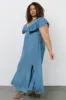 Jennifer Deep V Maxi Dress | Blue sold by Baltic Born