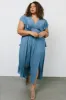 Jennifer Deep V Maxi Dress | Blue sold by Baltic Born