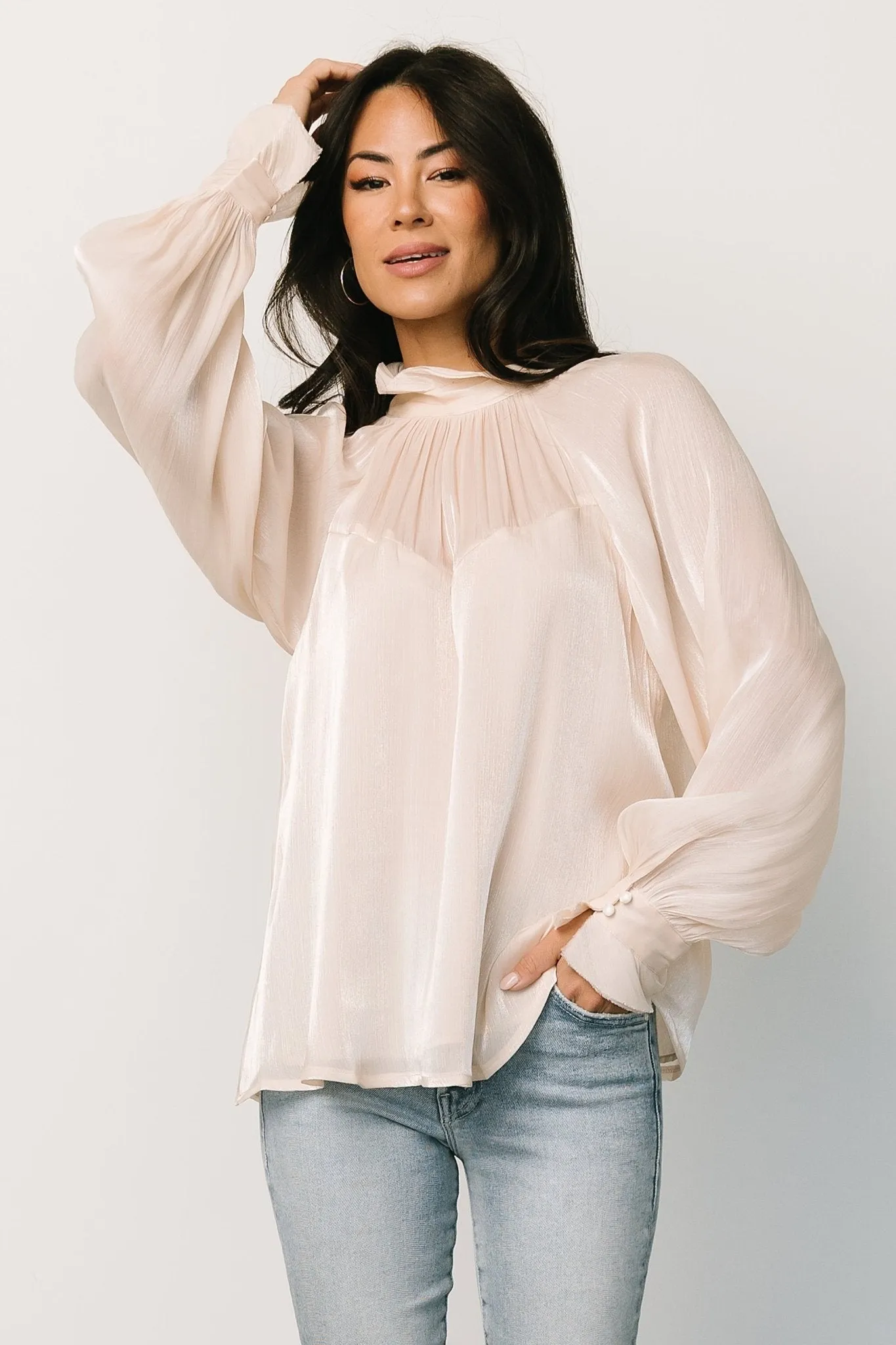 Maeve Shimmer Top | Champagne sold by Baltic Born