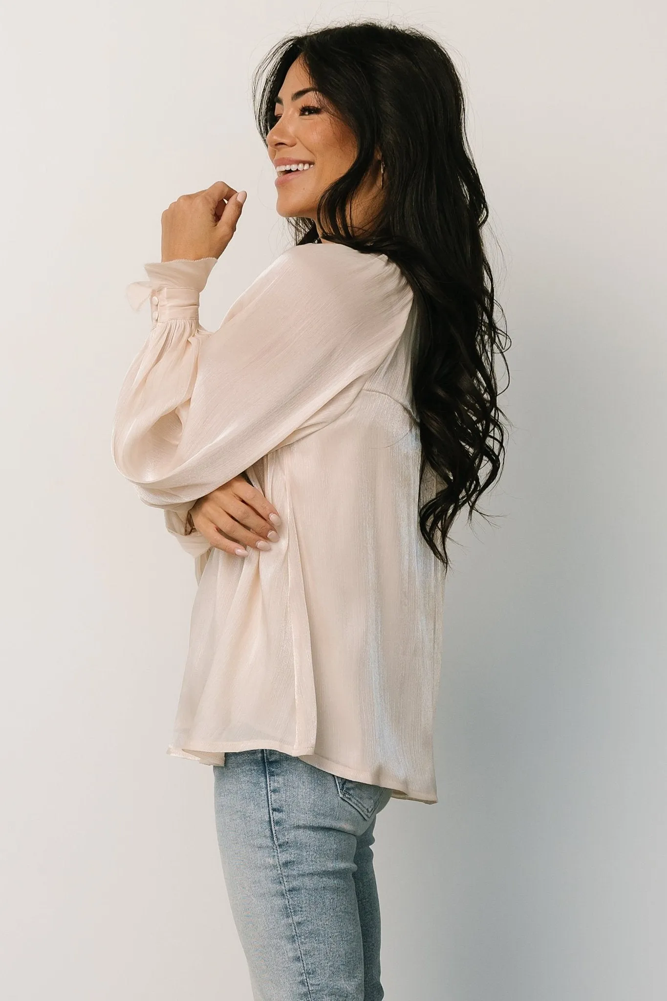 Maeve Shimmer Top | Champagne sold by Baltic Born product image thumbnail 2