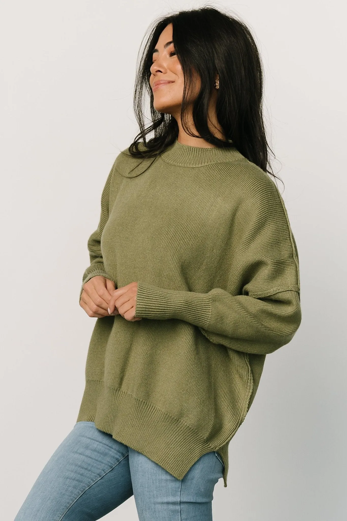 Jeremiah Knit Sweater | Olive sold by Baltic Born product image thumbnail 2