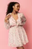 Doris Mini Dress | Blush Floral sold by Baltic Born