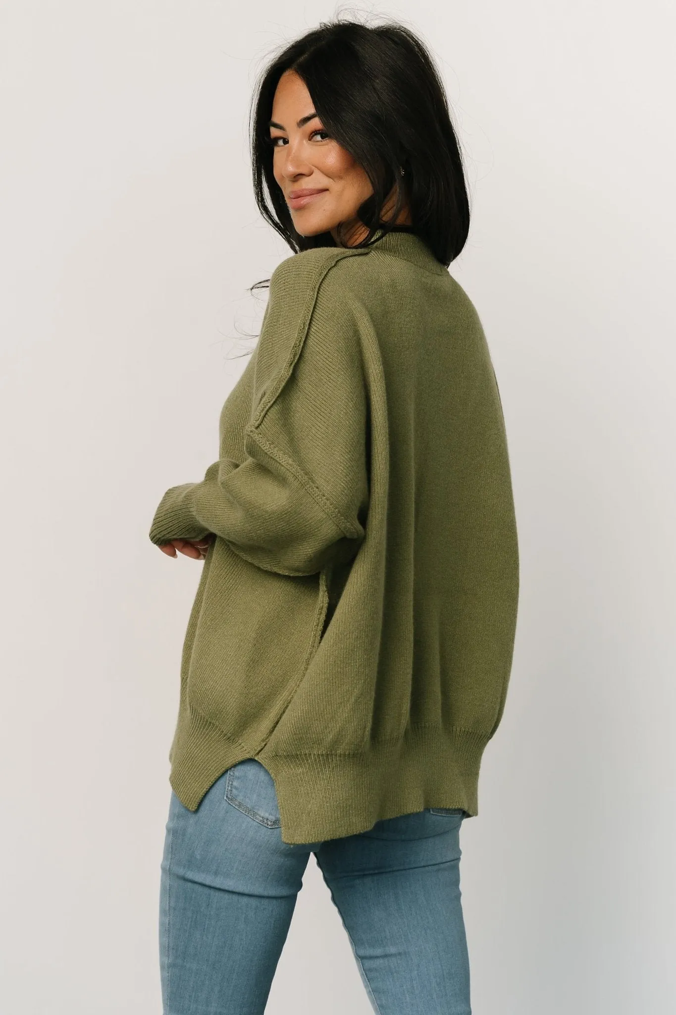 Jeremiah Knit Sweater | Olive sold by Baltic Born product image thumbnail 3