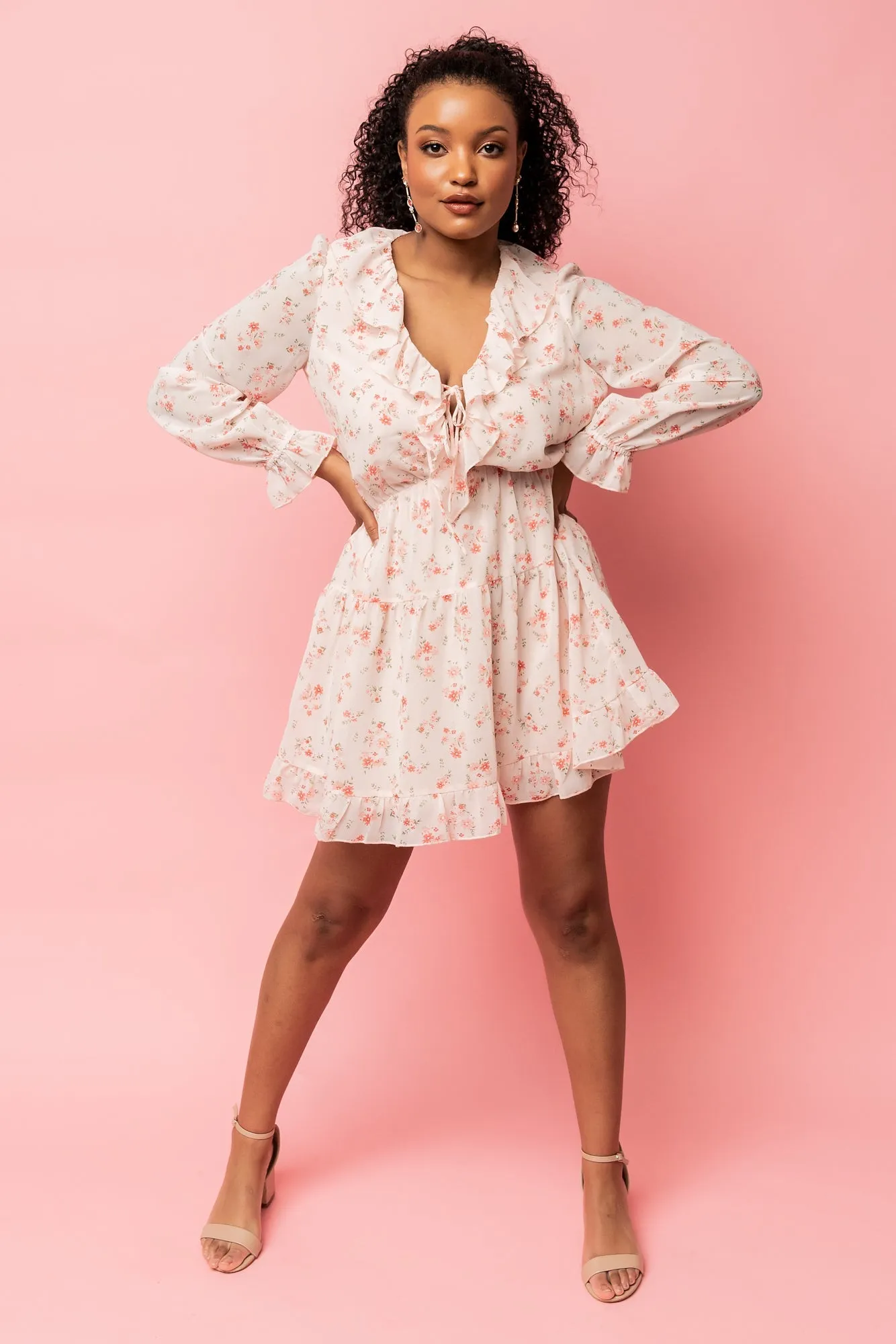 Doris Mini Dress | Blush Floral sold by Baltic Born product image thumbnail 2