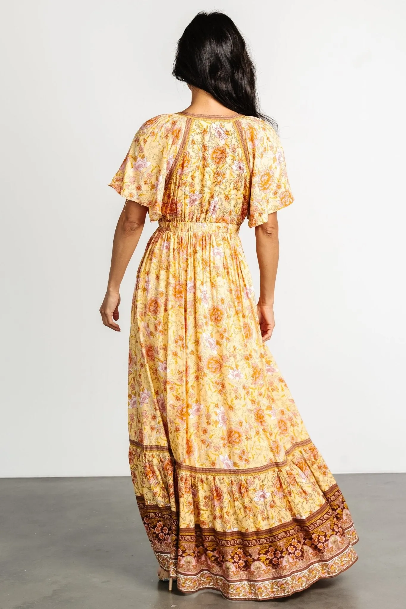 Marietta Maxi Dress | Golden Floral sold by Baltic Born product image thumbnail 4