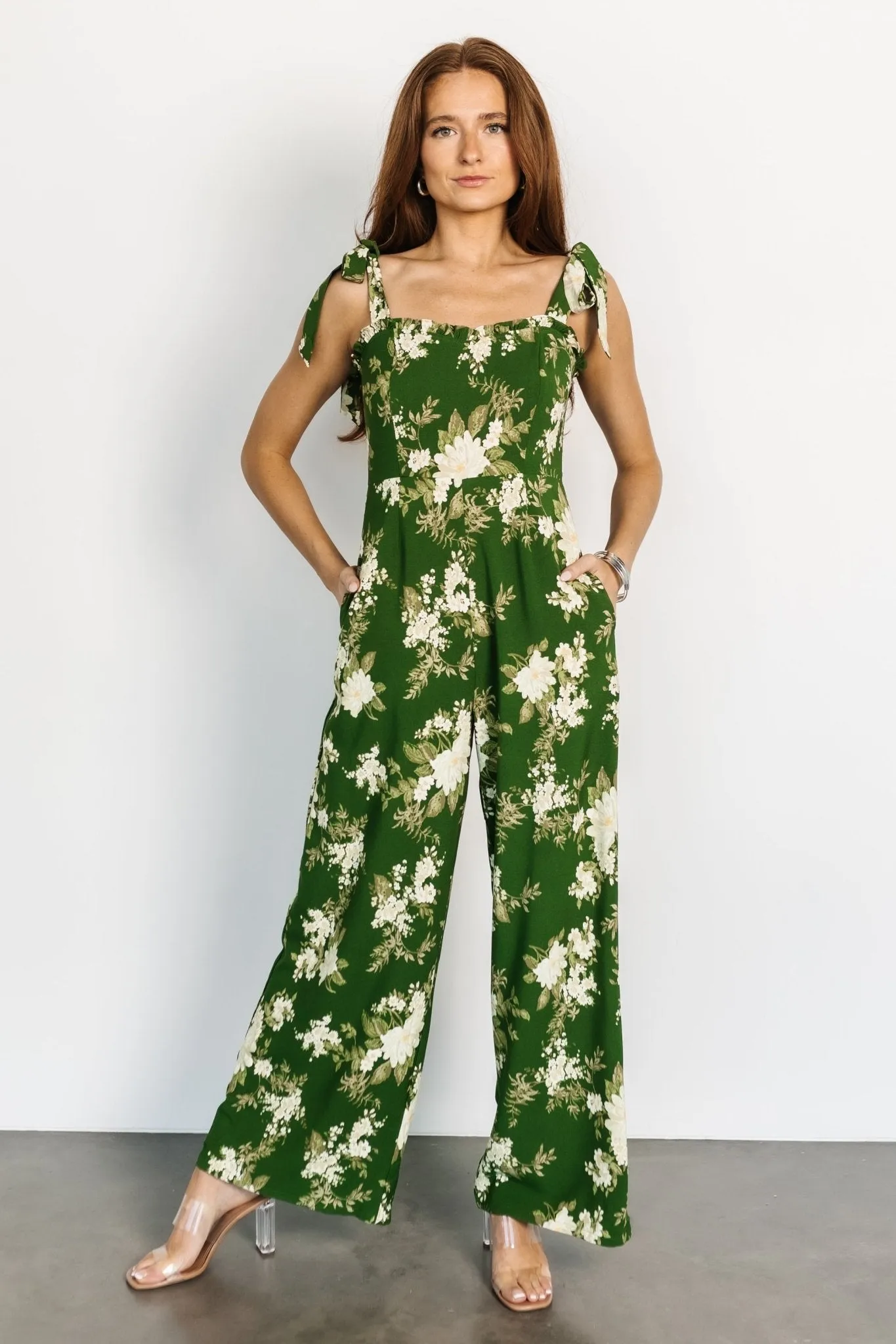 Naples Sleeveless Jumpsuit | Olive Multi sold by Baltic Born product image thumbnail 3