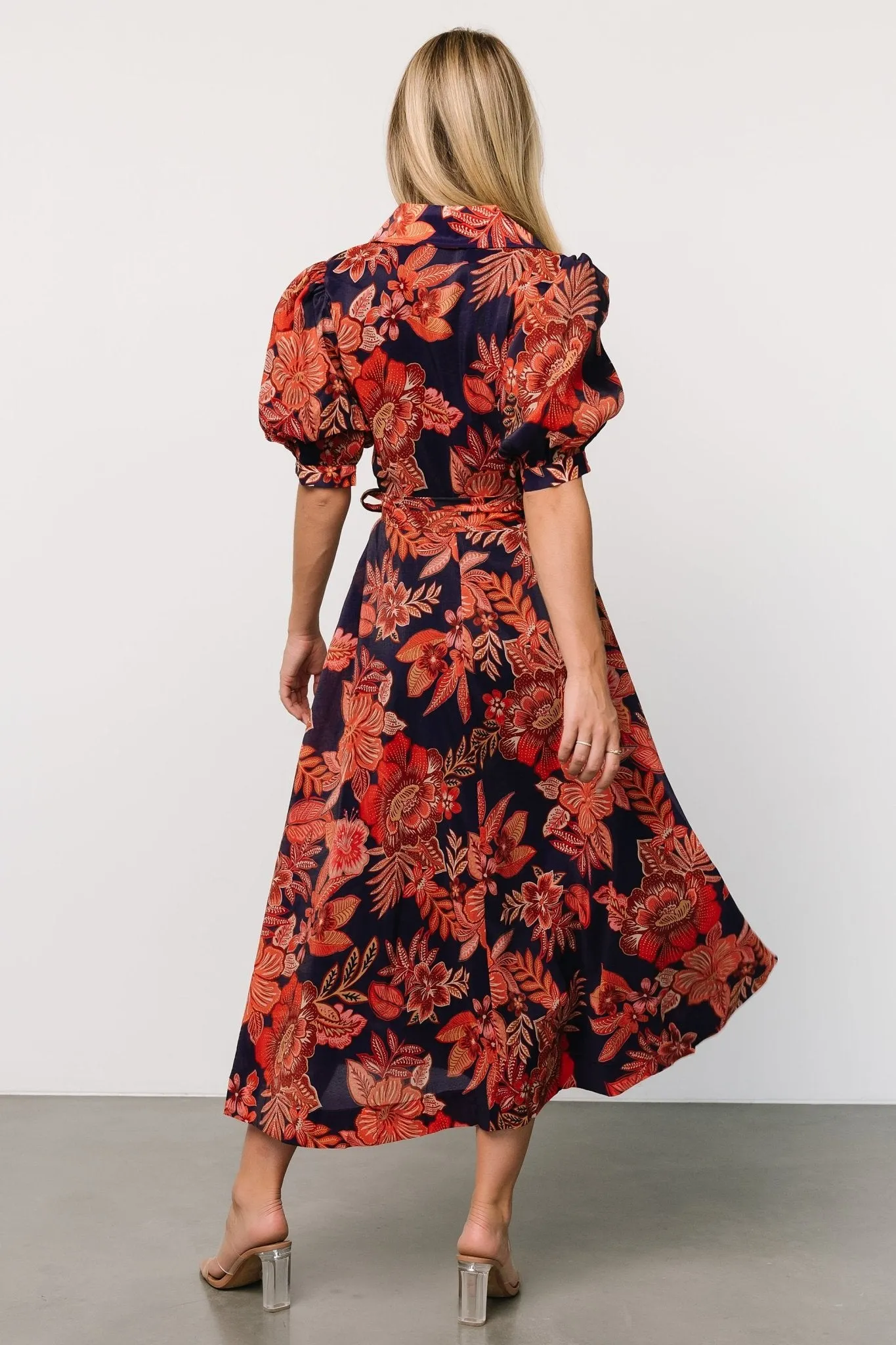 Potenza Wrap Dress | Navy + Rust sold by Baltic Born product image thumbnail 4