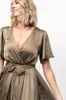 Sicily Satin Maxi Dress | Olive sold by Baltic Born