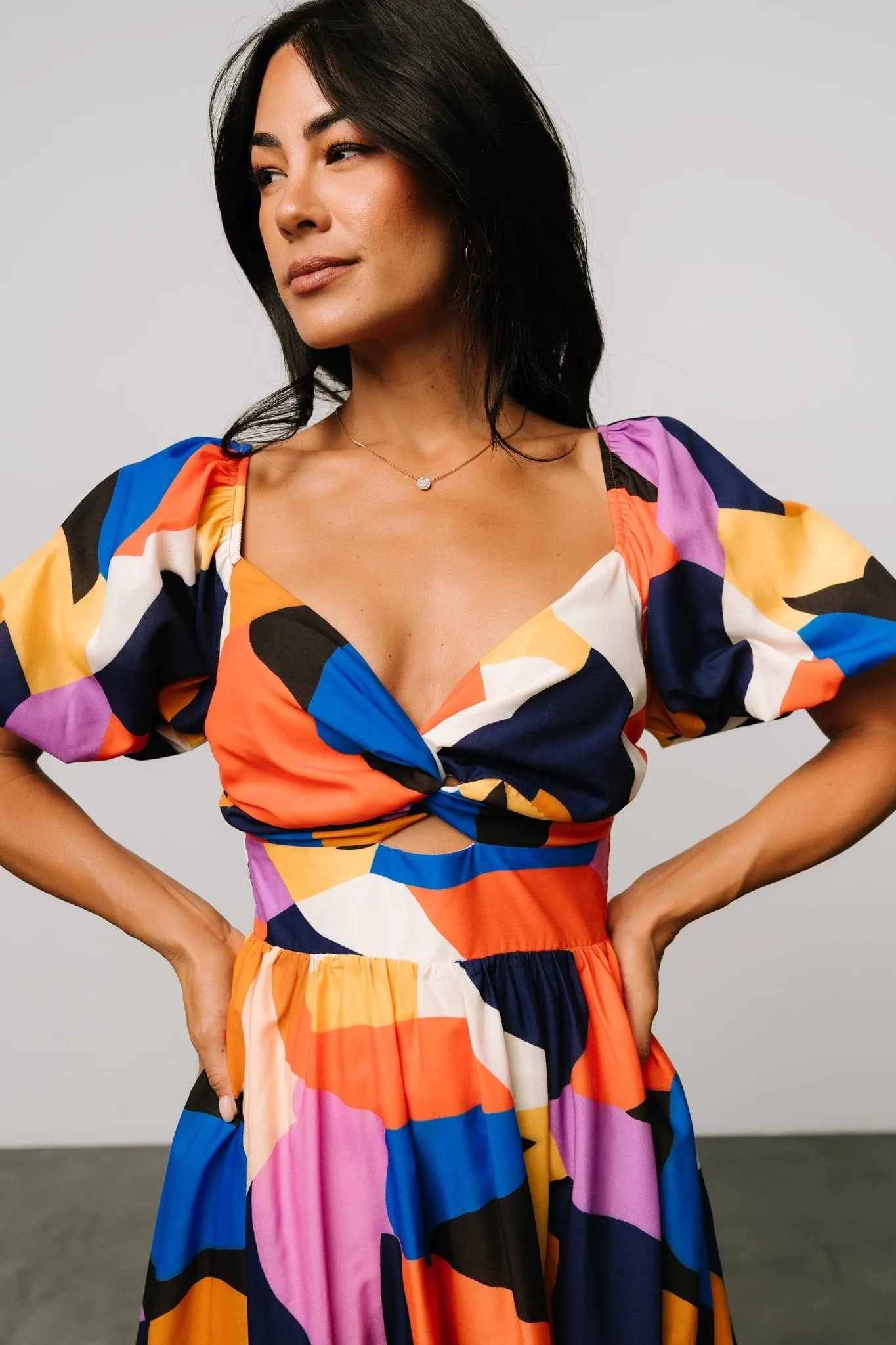 Lola Midi Dress | Rust + Navy Multi sold by Baltic Born product image thumbnail 2