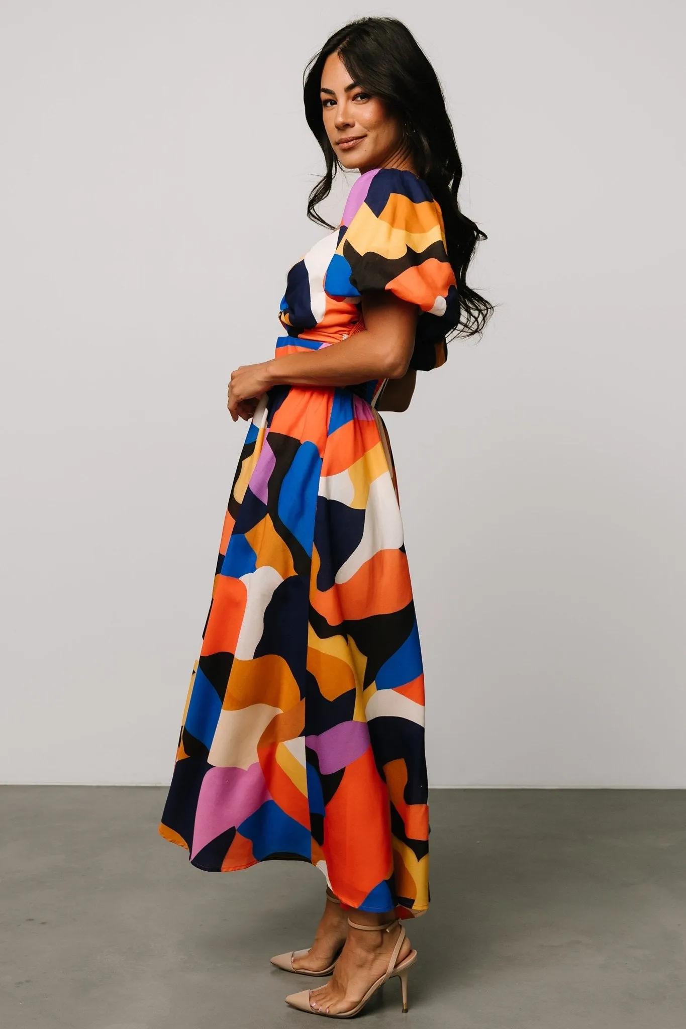 Lola Midi Dress | Rust + Navy Multi sold by Baltic Born product image thumbnail 3