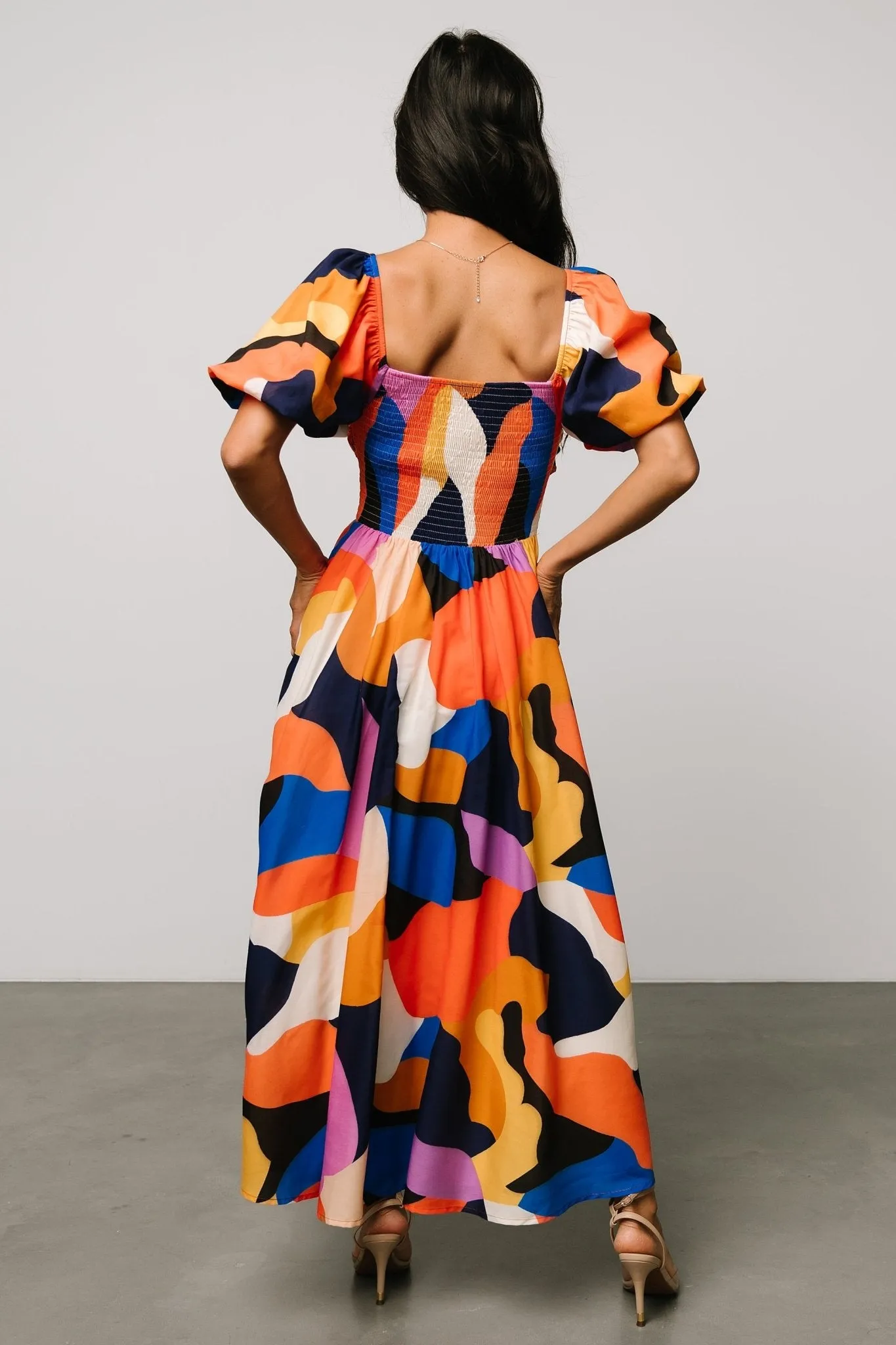 Lola Midi Dress | Rust + Navy Multi sold by Baltic Born product image thumbnail 4