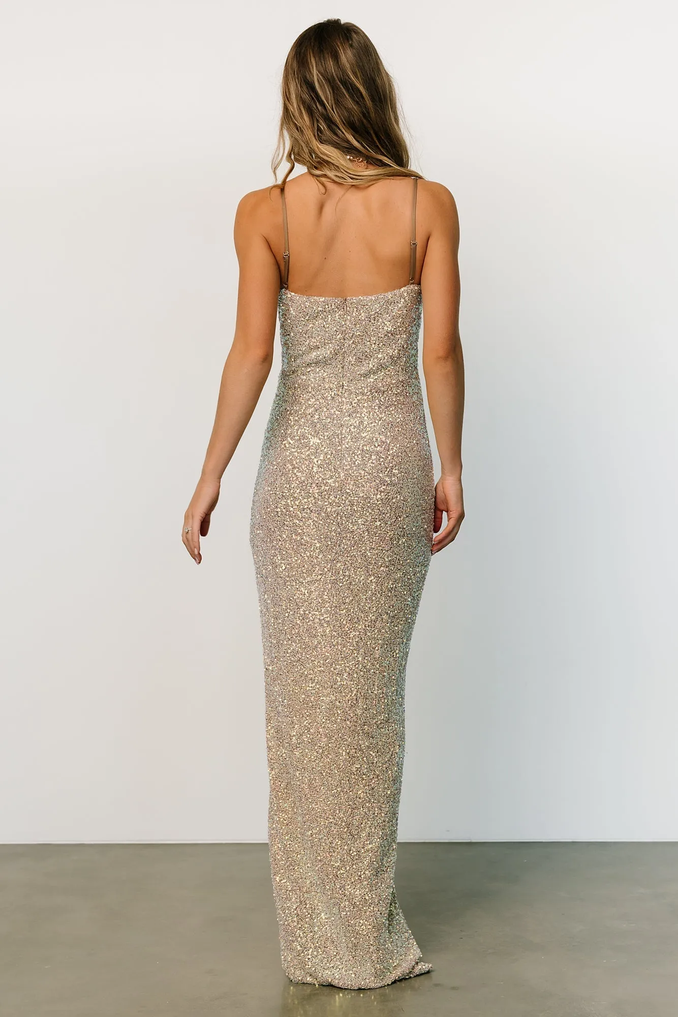 Melania Sequin Gown | Natural sold by Baltic Born product image thumbnail 4