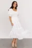 Katie Smocked Midi Dress | Off White sold by Baltic Born