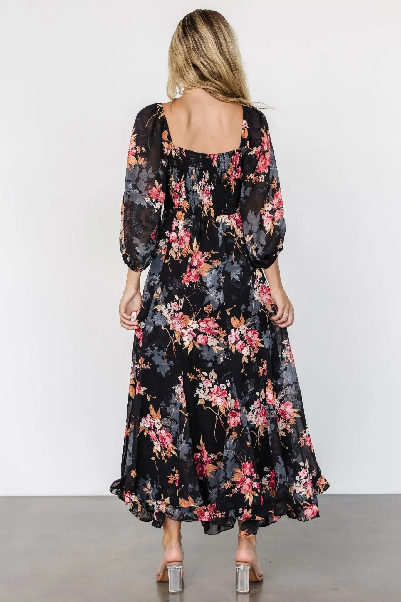 Estefania Maxi Dress | Black Floral sold by Baltic Born product image thumbnail 5
