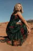 Clementine Tulle Midi Dress | Dark Green Floral sold by Baltic Born