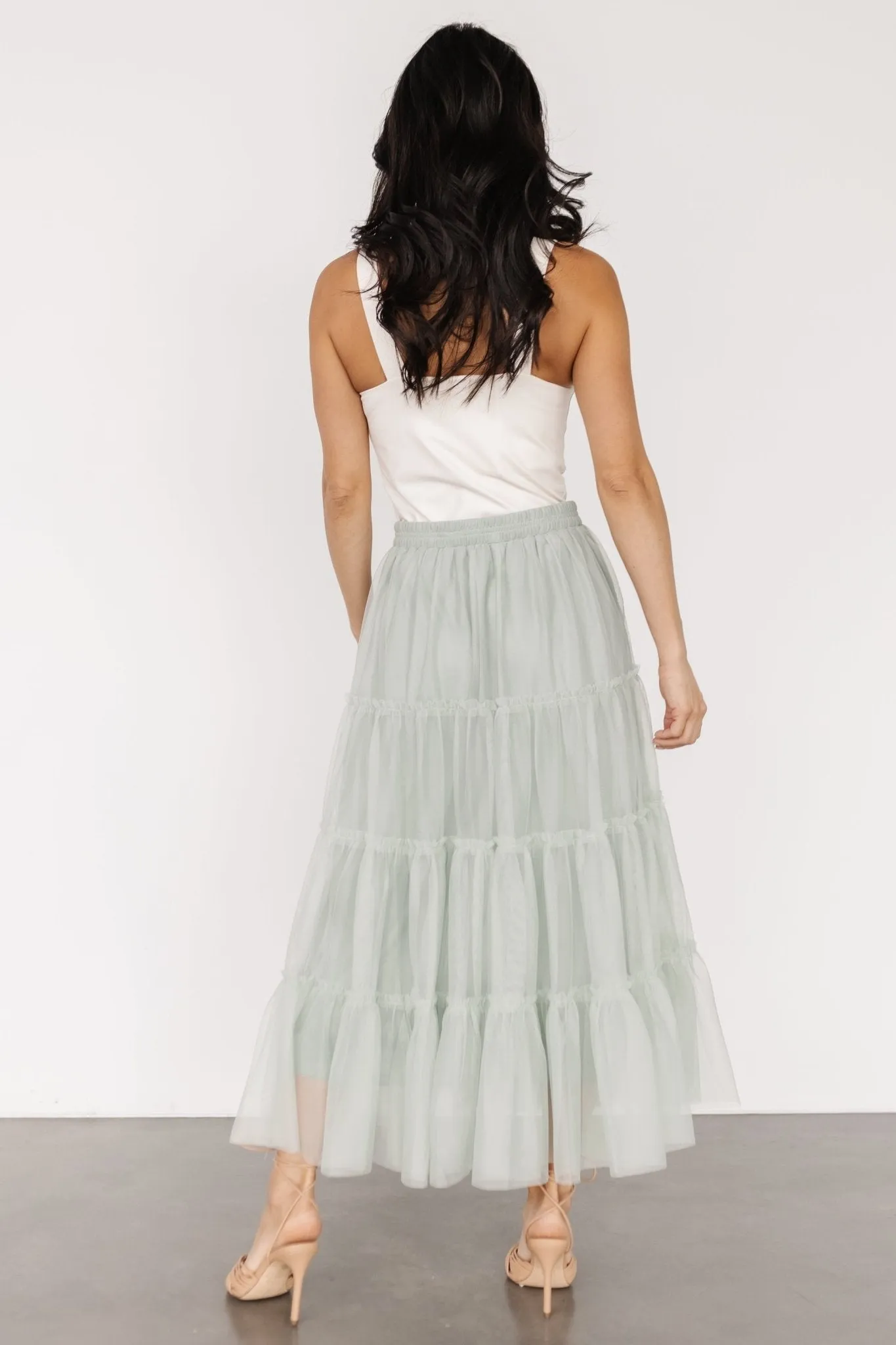 Galena Tulle Skirt | Light Sage sold by Baltic Born product image thumbnail 4