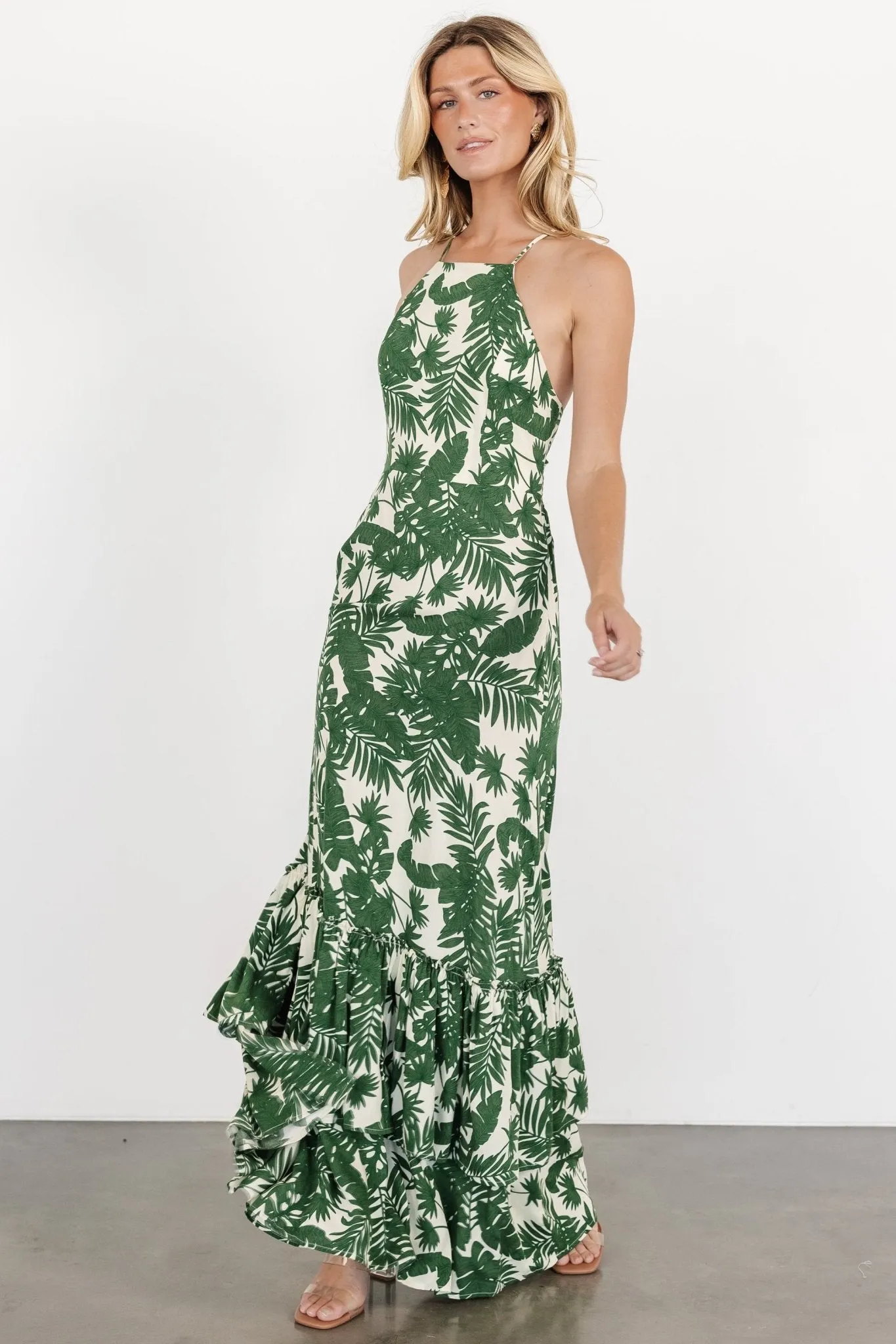 Indio Maxi Dress | Green Print sold by Baltic Born product image thumbnail 4