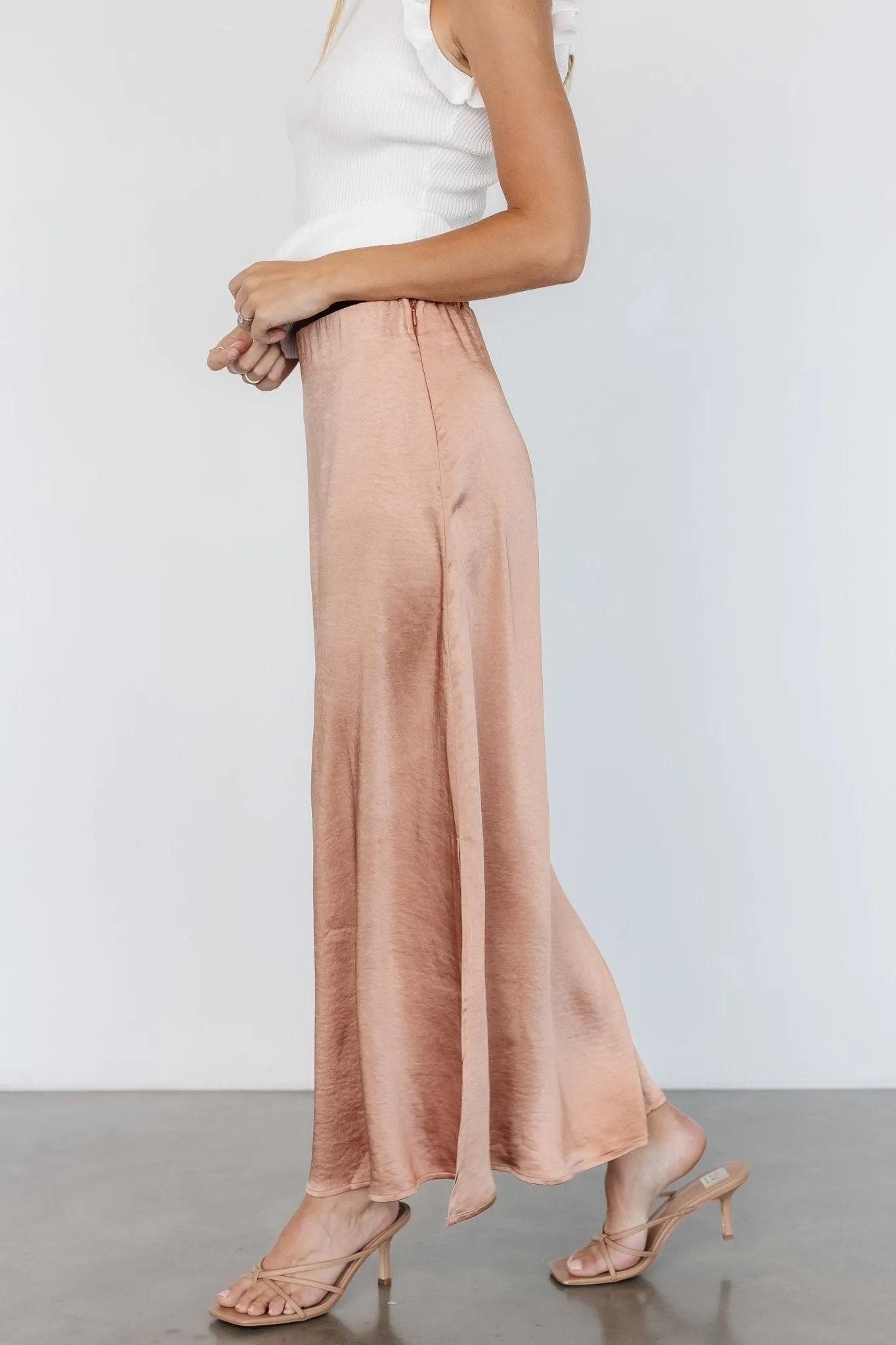 Dominga Satin Skirt | Light Copper sold by Baltic Born product image thumbnail 3