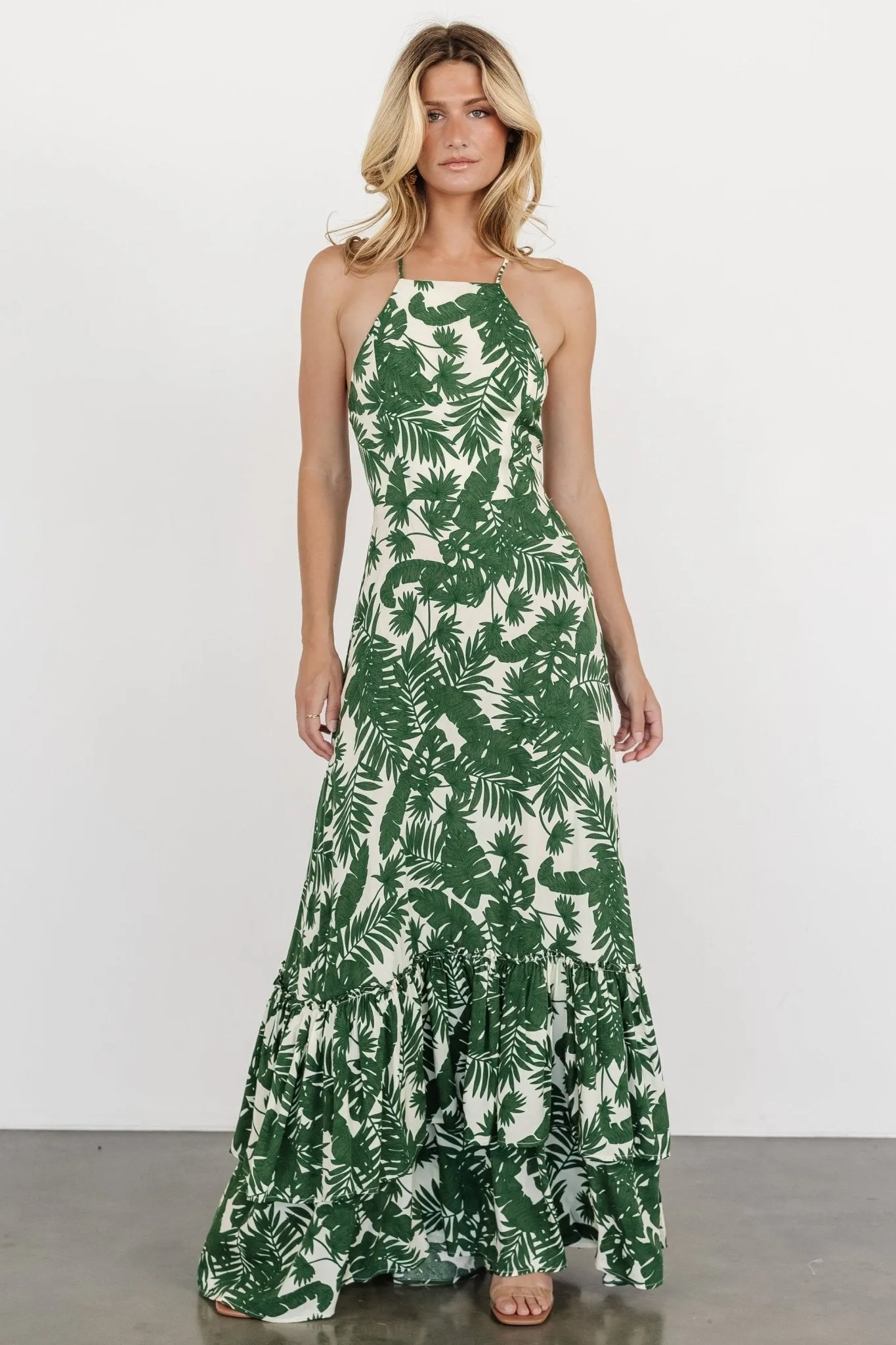 Indio Maxi Dress | Green Print sold by Baltic Born