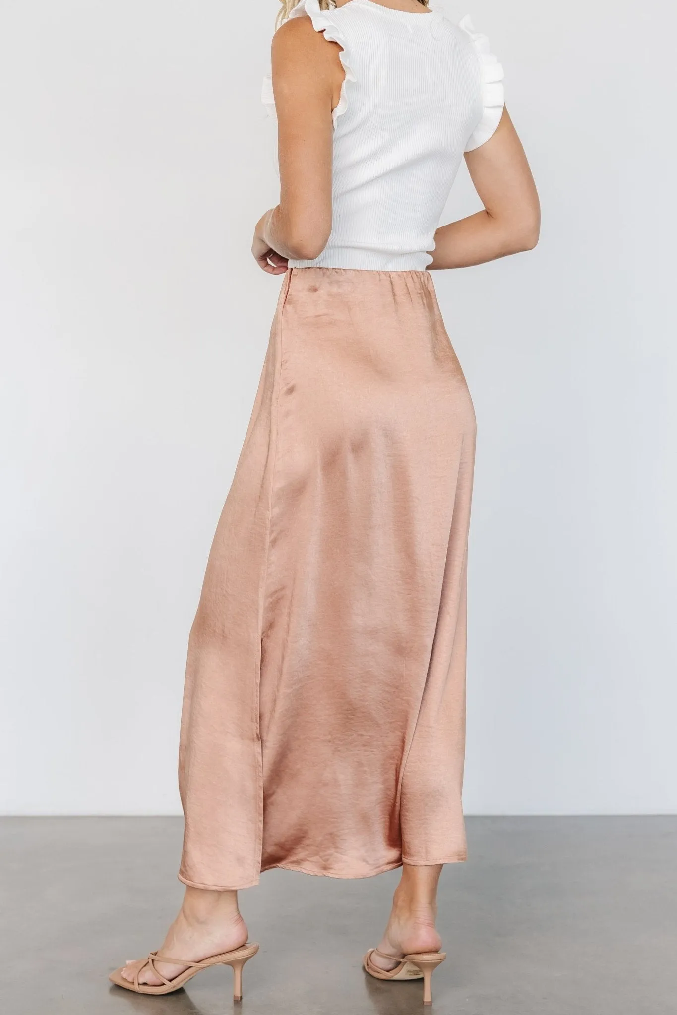 Dominga Satin Skirt | Light Copper sold by Baltic Born product image thumbnail 4