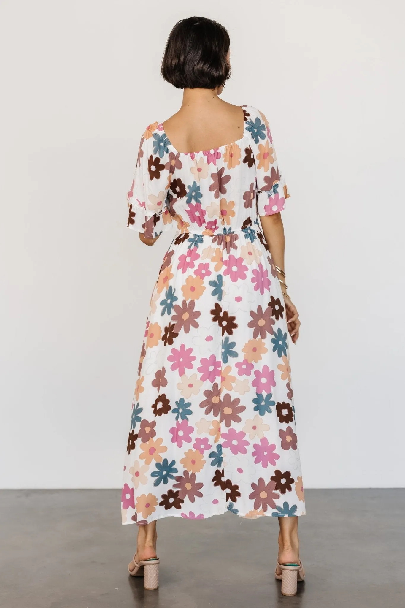 Murdock Midi Dress | White Multi Floral sold by Baltic Born product image thumbnail 4