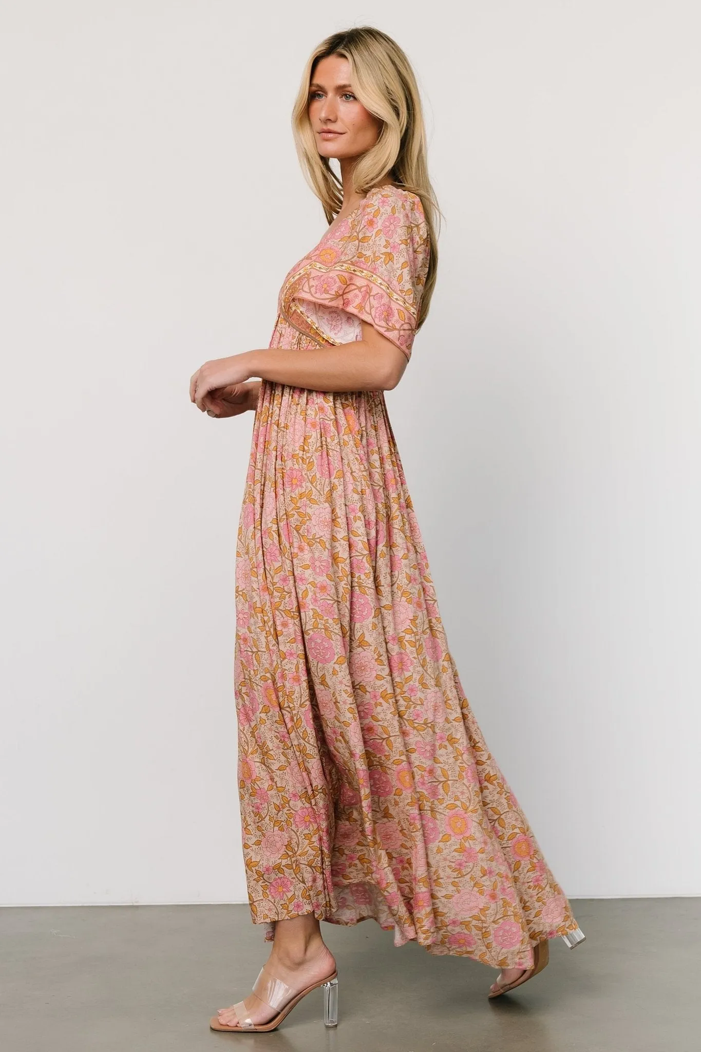 Evanthia Maxi Dress | Vintage Blush Print sold by Baltic Born product image thumbnail 3
