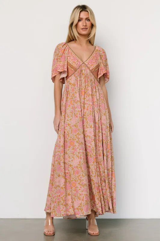 Evanthia Maxi Dress | Vintage Blush Print sold by Baltic Born