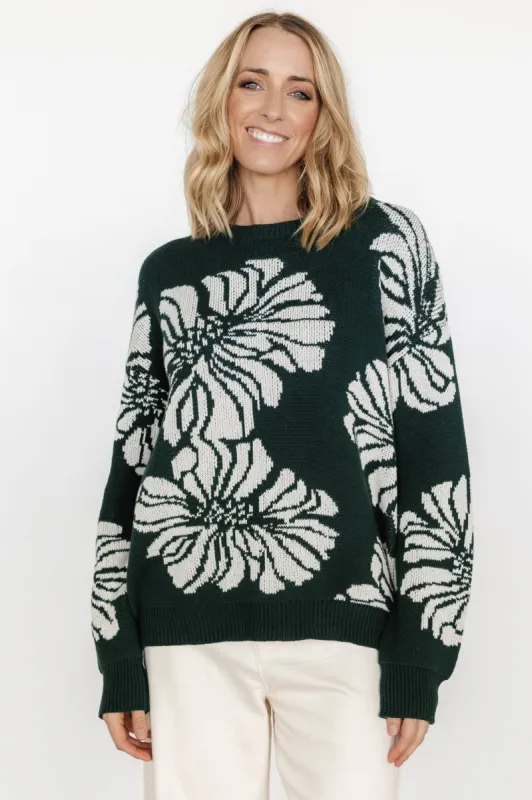Maude Sweater | Green + Off White sold by Baltic Born