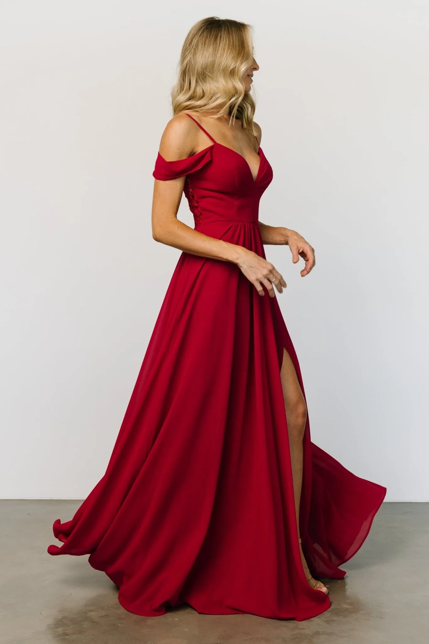 Bianca Lace Maxi Dress | Crimson sold by Baltic Born product image thumbnail 5