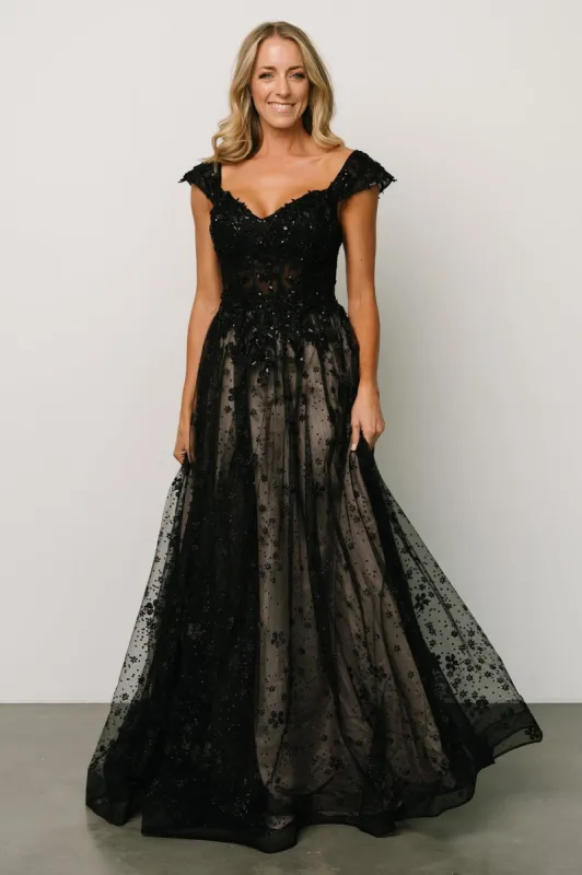 Romance Bridal Gown | Black + Nude sold by Baltic Born