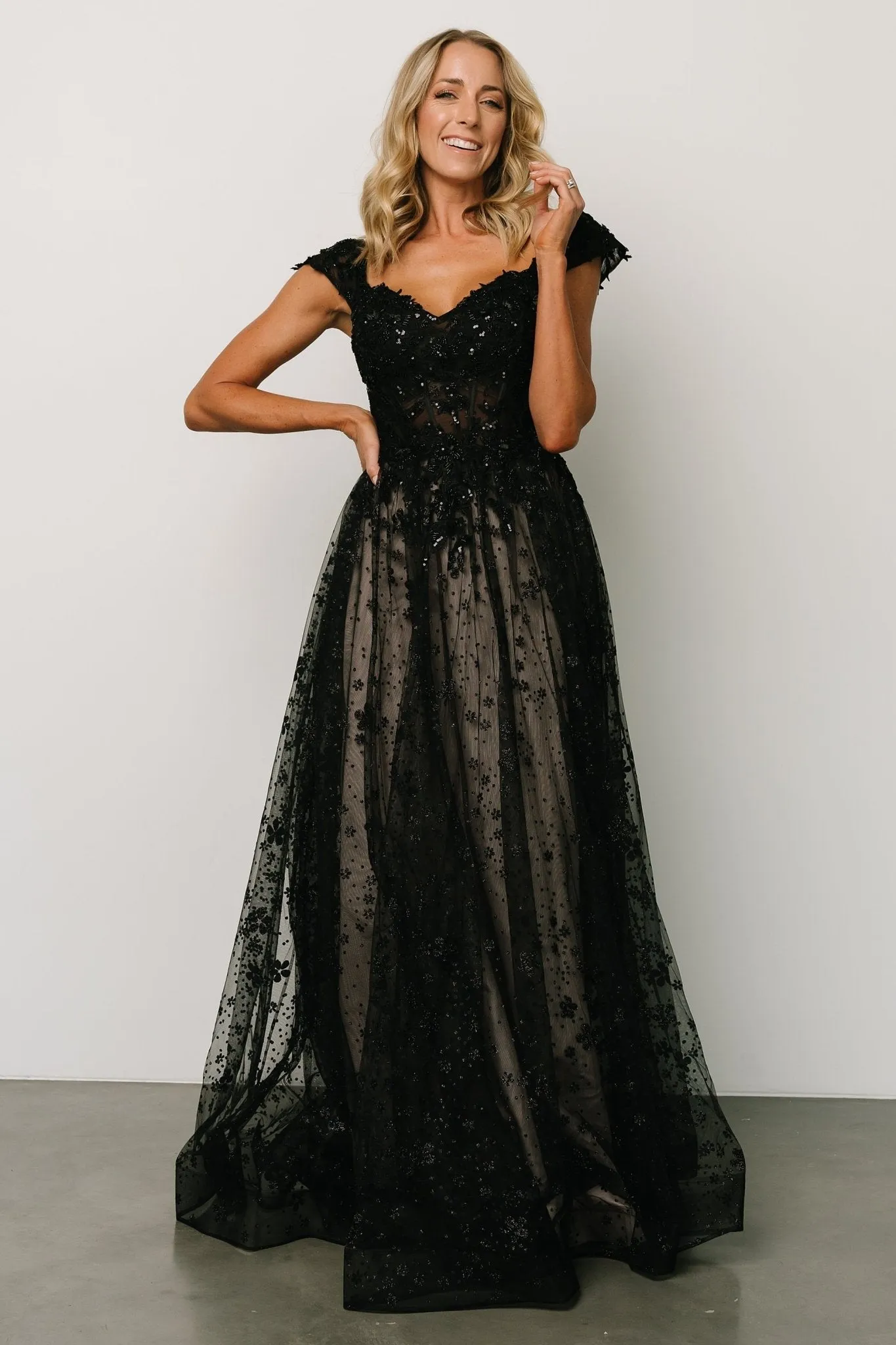 Romance Bridal Gown | Black + Nude sold by Baltic Born product image thumbnail 5