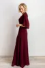 Lilly Wrap Maxi Dress | Burgundy sold by Baltic Born