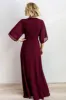 Lilly Wrap Maxi Dress | Burgundy sold by Baltic Born