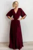 Lilly Wrap Maxi Dress | Burgundy sold by Baltic Born