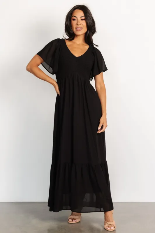 Monica Smocked Dress | Black sold by Baltic Born