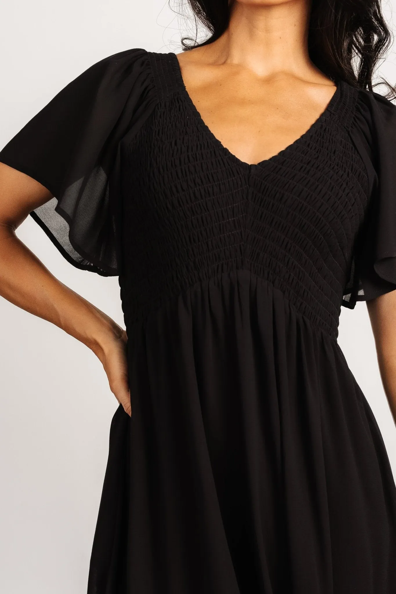 Monica Smocked Dress | Black sold by Baltic Born product image thumbnail 2