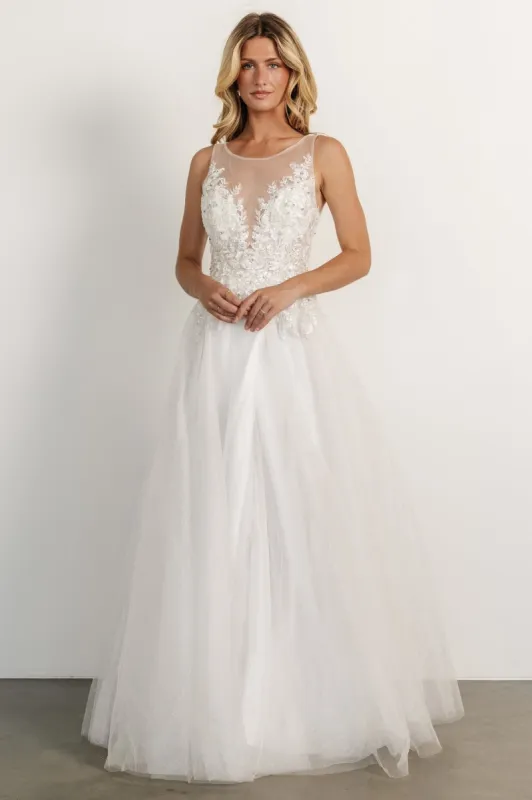 Affection Shimmer Bridal Gown | Off White sold by Baltic Born