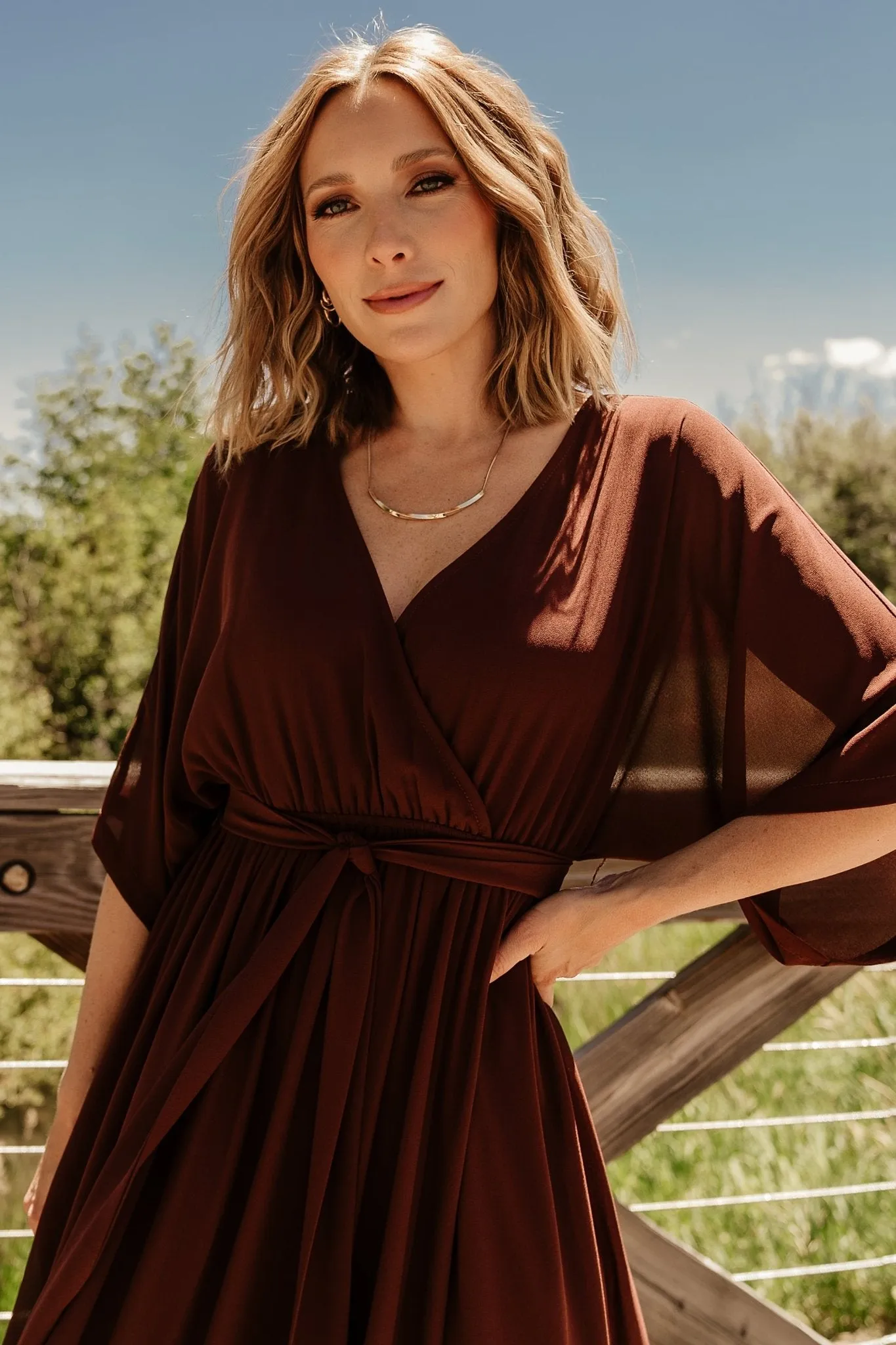 Kia Kimono Maxi Dress | Mahogany sold by Baltic Born product image thumbnail 3