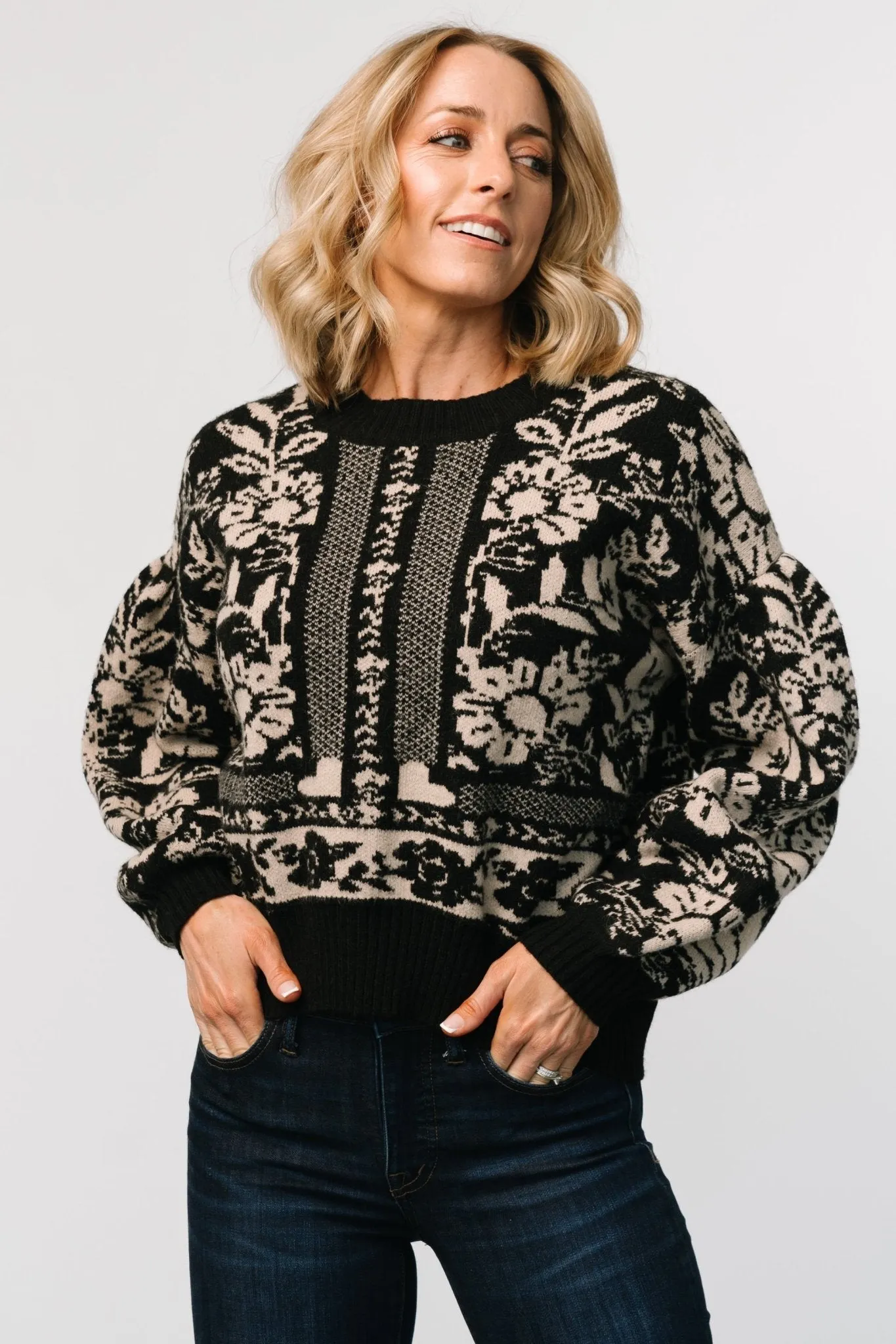 Salzburg Sweater | Black + Natural sold by Baltic Born