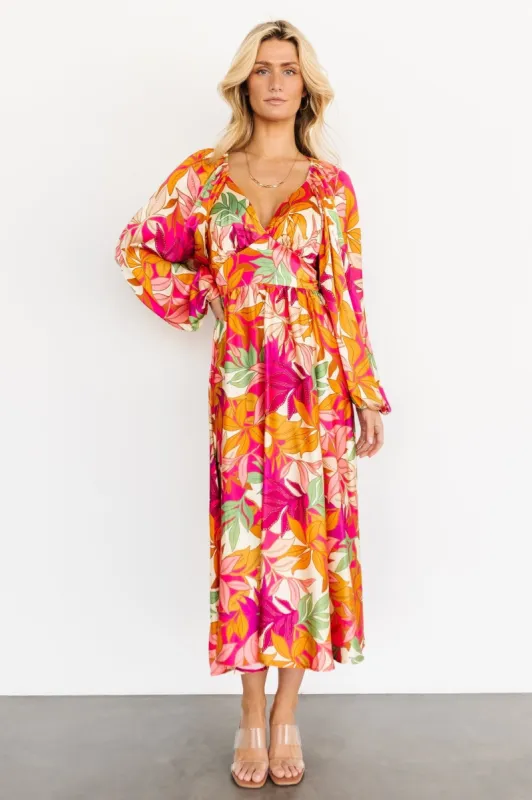 Sabrina Satin Dress | Multi Print sold by Baltic Born