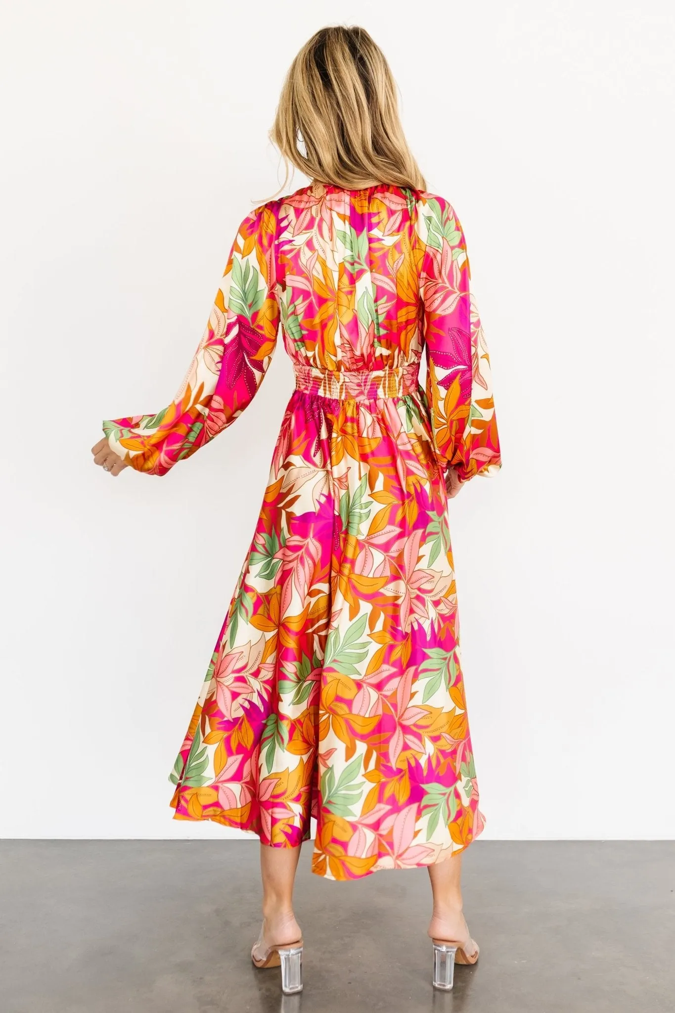 Sabrina Satin Dress | Multi Print sold by Baltic Born product image thumbnail 5
