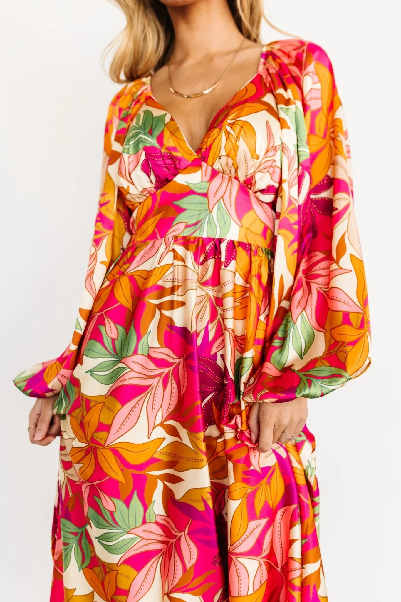 Sabrina Satin Dress | Multi Print sold by Baltic Born product image thumbnail 2