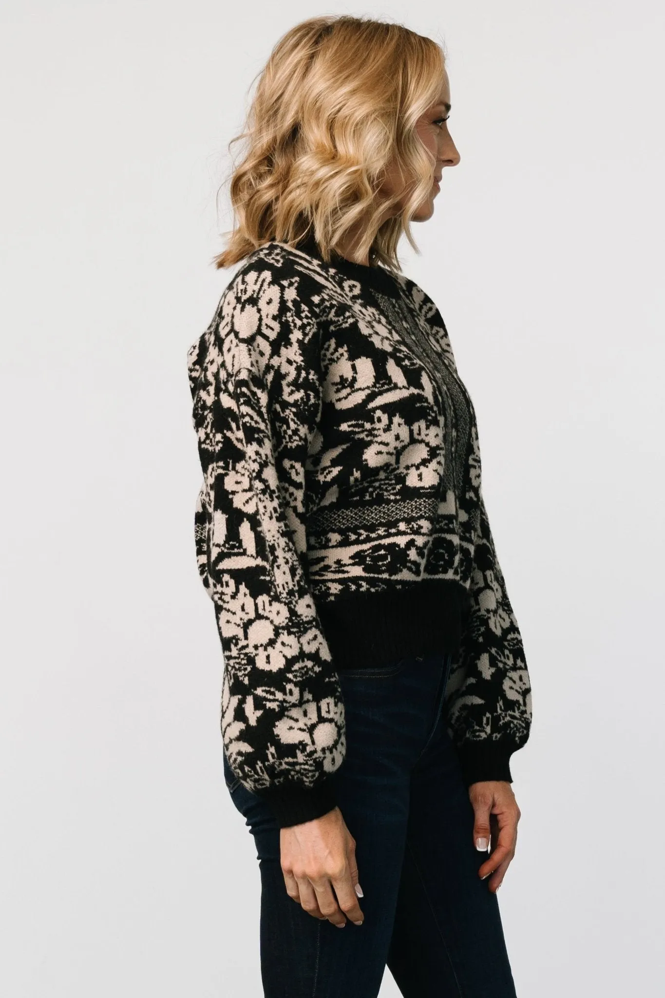 Salzburg Sweater | Black + Natural sold by Baltic Born product image thumbnail 3